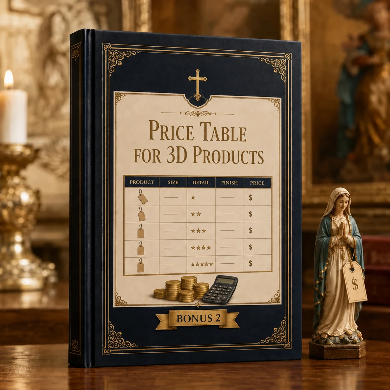 Bonus: pricing table for 3D products