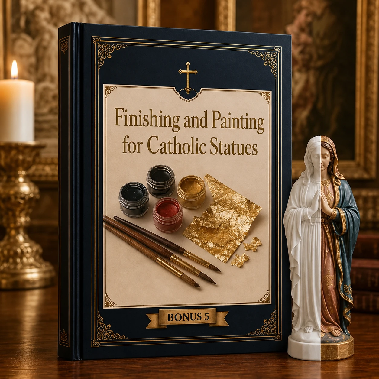 Bonus: finishing and painting for Catholic pieces